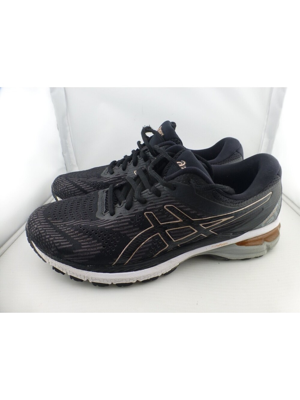 ASICS GT-2000 8 Women Sz 9.5 Running Shoes Black Rose Gold FlyteFoam Duomax M22